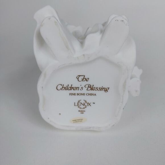 LENOX "The Children's Blessing" 1989 Fine‎ Bone China Figurine Jesus - Picture 4 of 4